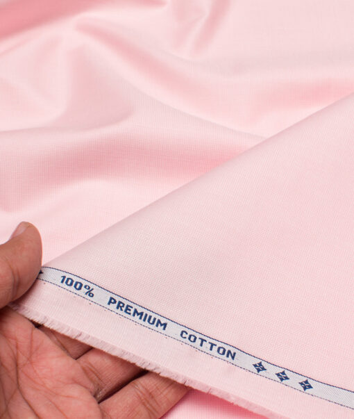 Arvind  Cotton Structured Shirting Fabric (Pink)