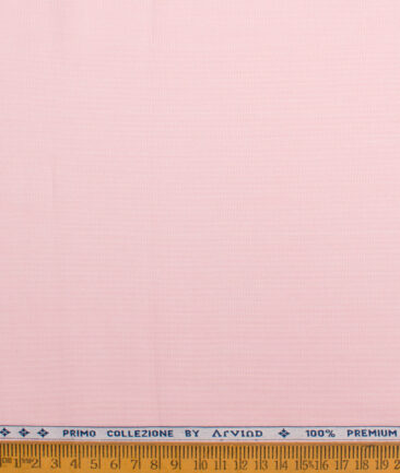 Arvind  Cotton Structured Shirting Fabric (Pink)