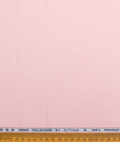 Arvind  Cotton Structured Shirting Fabric (Pink)