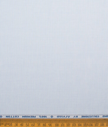 Arvind  Cotton Structured Shirting Fabric (Sky Blue)