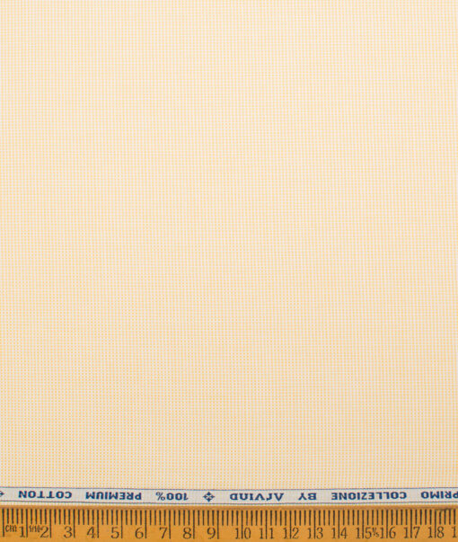 Arvind  Cotton Structured Shirting Fabric (Yellow)
