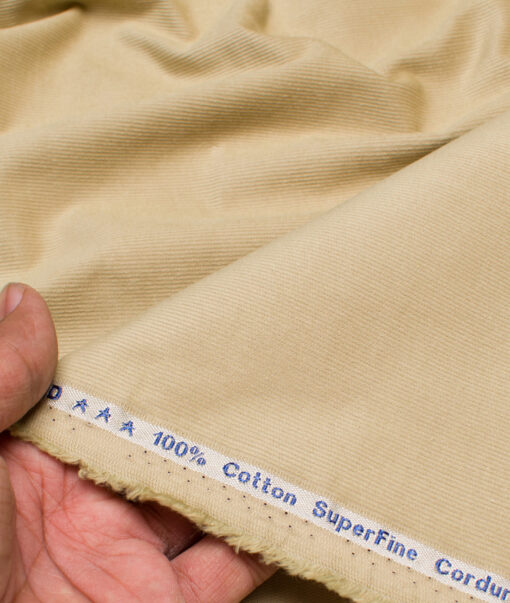 Arvind  Cotton Corduroy Striped  Shirting Fabric (Apache Brown)
