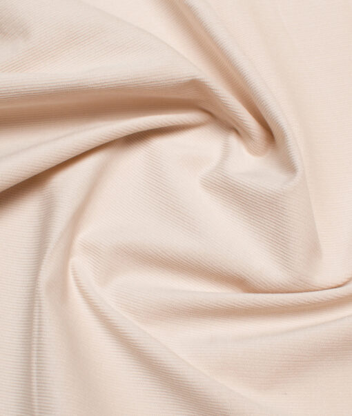 Arvind  Cotton Corduroy Striped  Shirting Fabric (Dairy Cream)