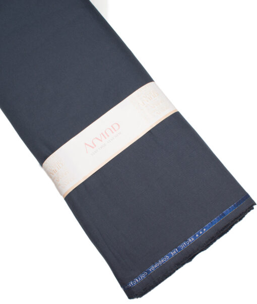 Arvind  Cotton Corduroy Striped  Shirting Fabric (Dark Grey)