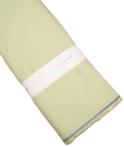 Arvind  Cotton Corduroy Striped  Shirting Fabric (Light Green)