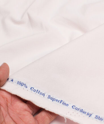 Arvind  Cotton Corduroy Striped  Shirting Fabric (Light Pink)