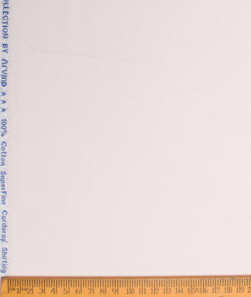 Arvind  Cotton Corduroy Striped  Shirting Fabric (Light Pink)