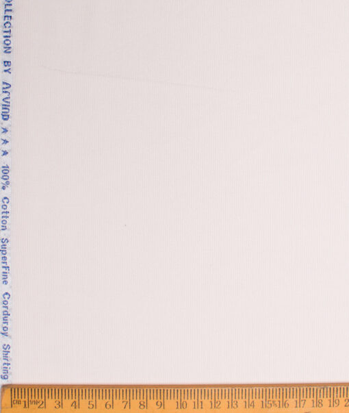 Arvind  Cotton Corduroy Striped  Shirting Fabric (Light Pink)