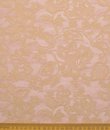 Aspen  Terry Rayon  Self Design  Ethnic Suiting Fabric (Pink)