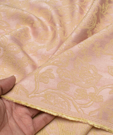 Aspen  Terry Rayon  Self Design  Ethnic Suiting Fabric (Pink)