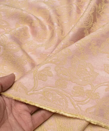 Aspen  Terry Rayon  Self Design  Ethnic Suiting Fabric (Pink)