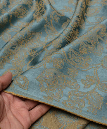 Aspen  Terry Rayon  Self Design  Ethnic Suiting Fabric (Teal Green)
