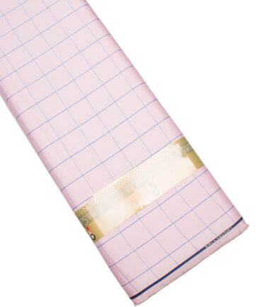 Birla Century 70's Giza Cotton Checks Shirting Fabric (Pink)