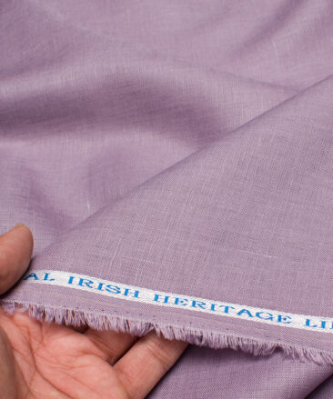 Burgoyne 60 LEA Irish Linen Solids Shirt or Kurta Fabric (Rum Purple)