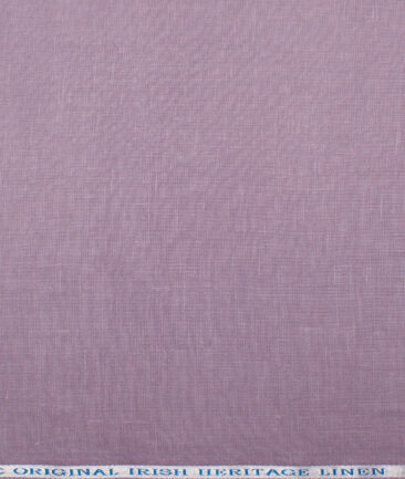 Burgoyne 60 LEA Irish Linen Solids Shirt or Kurta Fabric (Rum Purple)