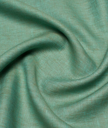 Burgoyne 60 LEA Irish Linen Self Design Shirt or Kurta Fabric (Oxley Green)