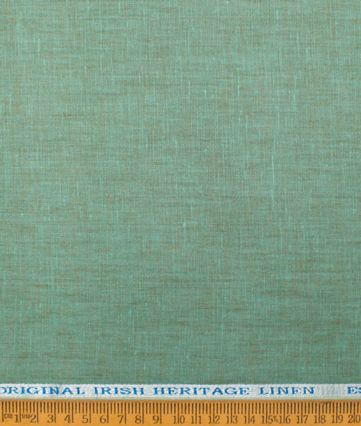 Burgoyne 60 LEA Irish Linen Self Design Shirt or Kurta Fabric (Oxley Green)
