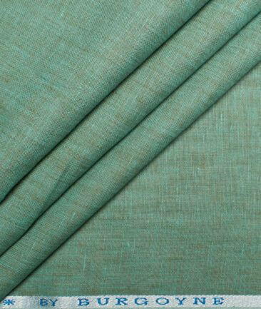 Burgoyne 60 LEA Irish Linen Self Design Shirt or Kurta Fabric (Oxley Green)