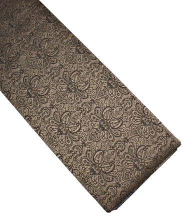 Don & Julio  Terry Rayon  Self Design  Ethnic Suiting Fabric (Black & Gold)