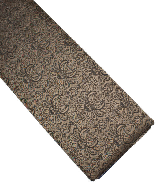 Don & Julio  Terry Rayon  Self Design  Ethnic Suiting Fabric (Black & Gold)