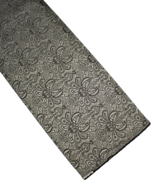Don & Julio  Terry Rayon  Self Design  Ethnic Suiting Fabric (Black & Silver)