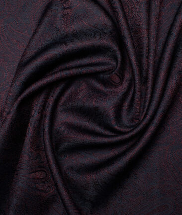 Ethnair by Siyaram's  Terry Rayon  Self Design  Ethnic Suiting Fabric (Purple)