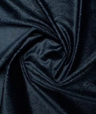 Italian Channel  Velvet  Self Design  Ethnic Suiting Fabric (Dark Royal Blue)