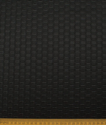 Nemesis  Terry Rayon  Self Design  Ethnic Suiting Fabric (Black)