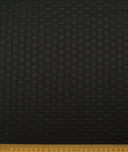Nemesis  Terry Rayon  Self Design  Ethnic Suiting Fabric (Black)