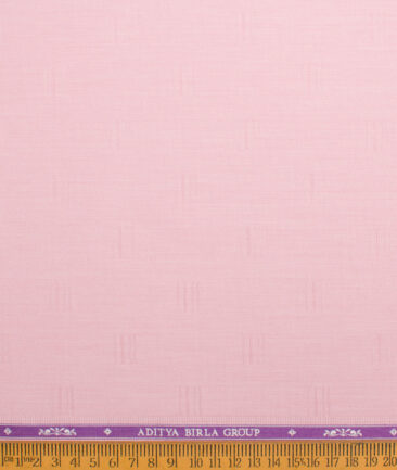 Soktas  Giza Cotton Self Design Shirting Fabric (Pink)