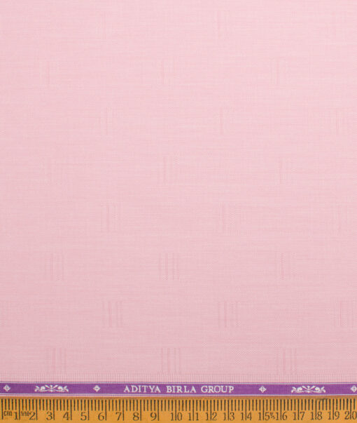 Soktas  Giza Cotton Self Design Shirting Fabric (Pink)