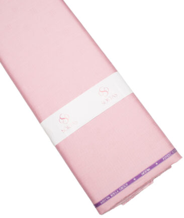 Soktas  Giza Cotton Self Design Shirting Fabric (Pink)