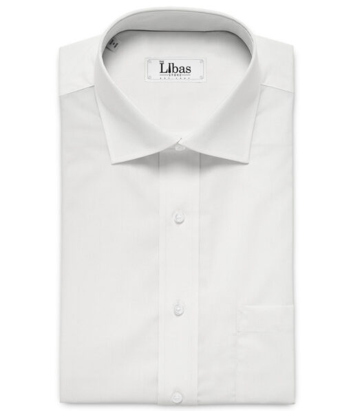 Soktas 100/2 Giza Cotton Striped Shirting Fabric (White)