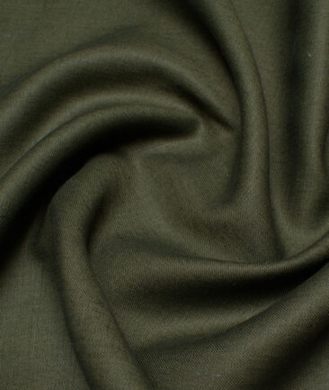 Linen Club 30 LEA Solids European Linen Suiting Fabric (Dark Green)