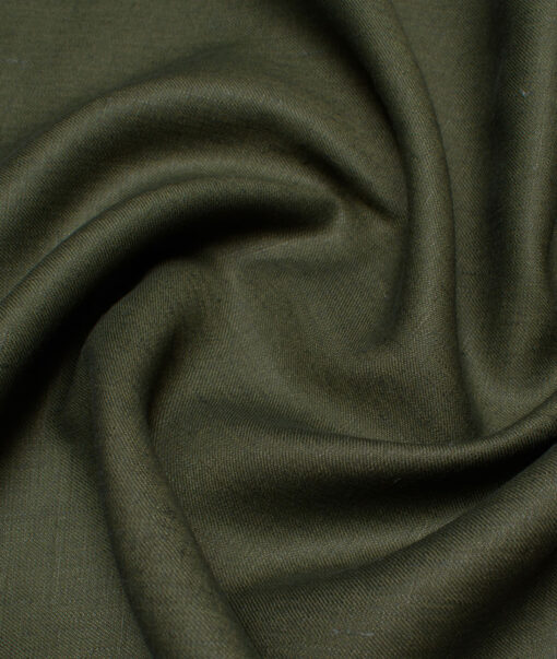 Linen Club 30 LEA Solids European Linen Suiting Fabric (Dark Green)