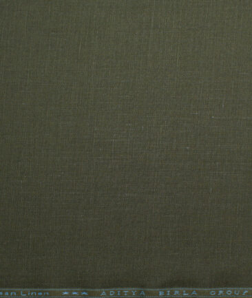 Linen Club 30 LEA Solids European Linen Suiting Fabric (Dark Green)