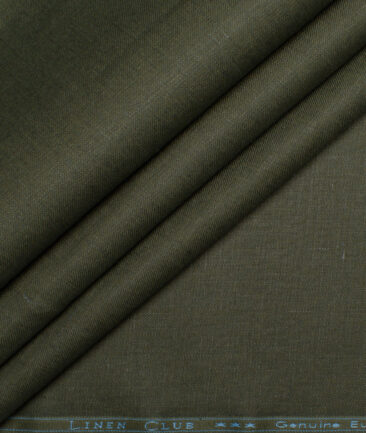 Linen Club 30 LEA Solids European Linen Suiting Fabric (Dark Green)