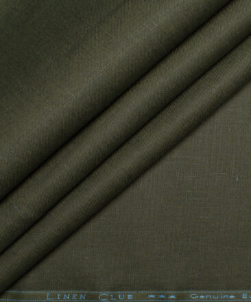 Linen Club 30 LEA Solids European Linen Suiting Fabric (Dark Green)