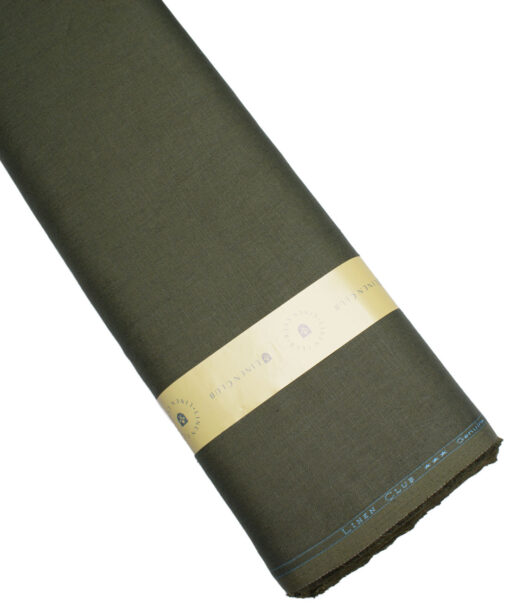 Linen Club 30 LEA Solids European Linen Suiting Fabric (Dark Green)
