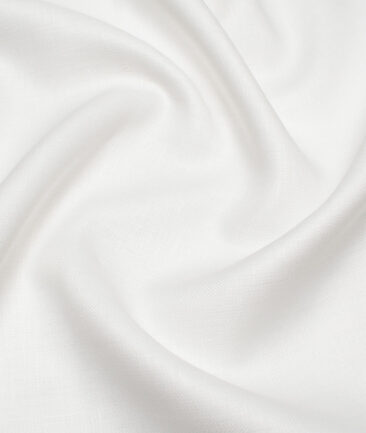 Linen Club 40 LEA Self Design European Linen Suiting Fabric (White)