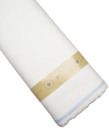 Linen Club 40 LEA Self Design European Linen Suiting Fabric (White)