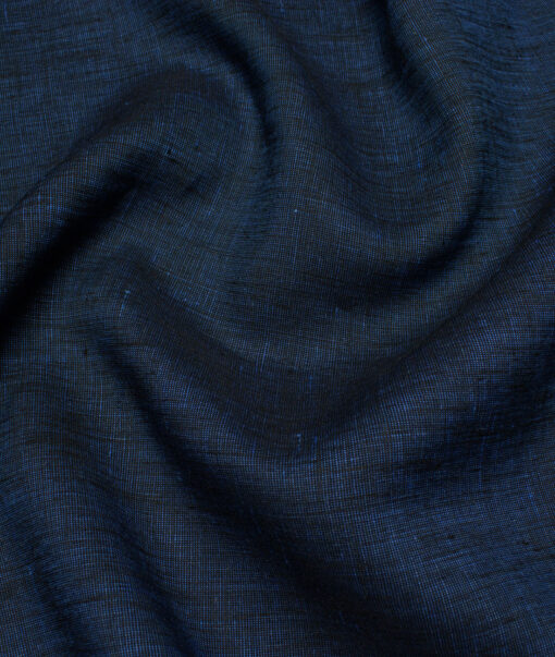 Linen Club 40 LEA Structured European Linen Suiting Fabric (Dark Royal Blue)