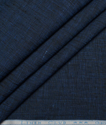 Linen Club 40 LEA Structured European Linen Suiting Fabric (Dark Royal Blue)