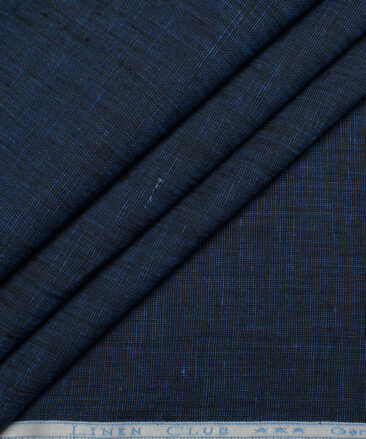 Linen Club 40 LEA Structured European Linen Suiting Fabric (Dark Royal Blue)