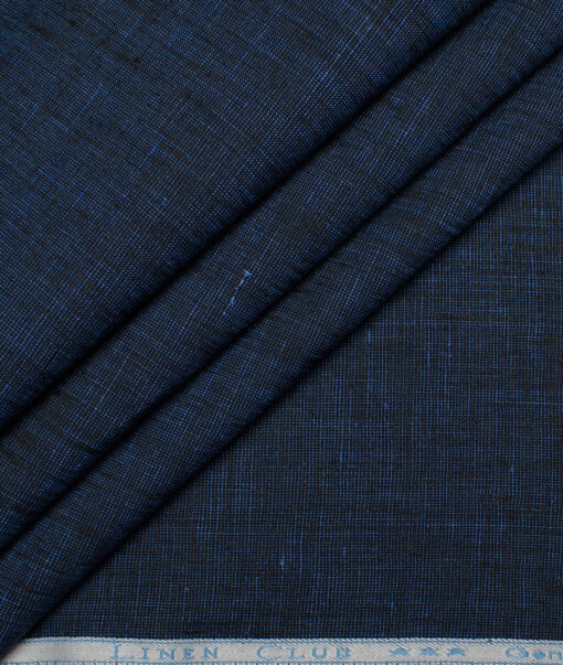 Linen Club 40 LEA Structured European Linen Suiting Fabric (Dark Royal Blue)