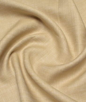 Linen Club 40 LEA Self Design European Linen Suiting Fabric (Sunset Beige)