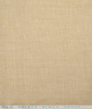 Linen Club 40 LEA Self Design European Linen Suiting Fabric (Sunset Beige)