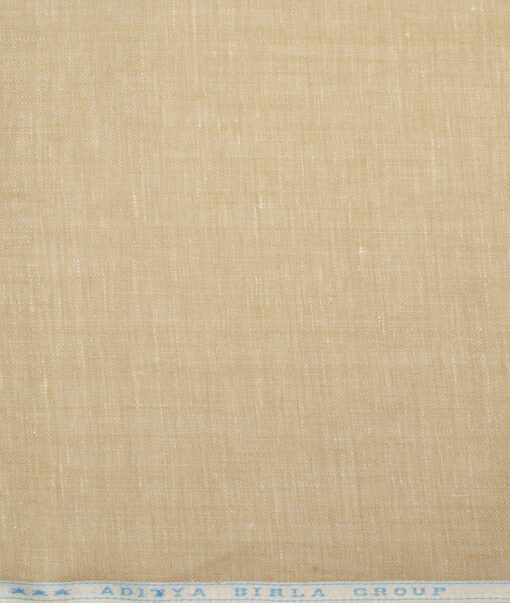Linen Club 40 LEA Self Design European Linen Suiting Fabric (Sunset Beige)