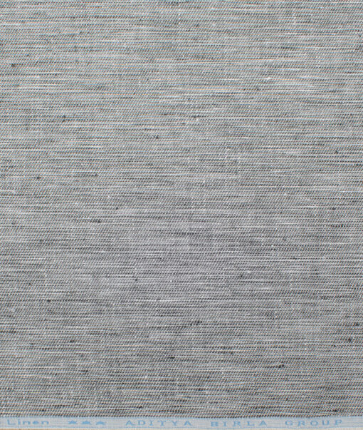 Linen Club 40 LEA Structured European Linen Suiting Fabric (White & Black)