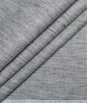 Linen Club 40 LEA Structured European Linen Suiting Fabric (White & Black)